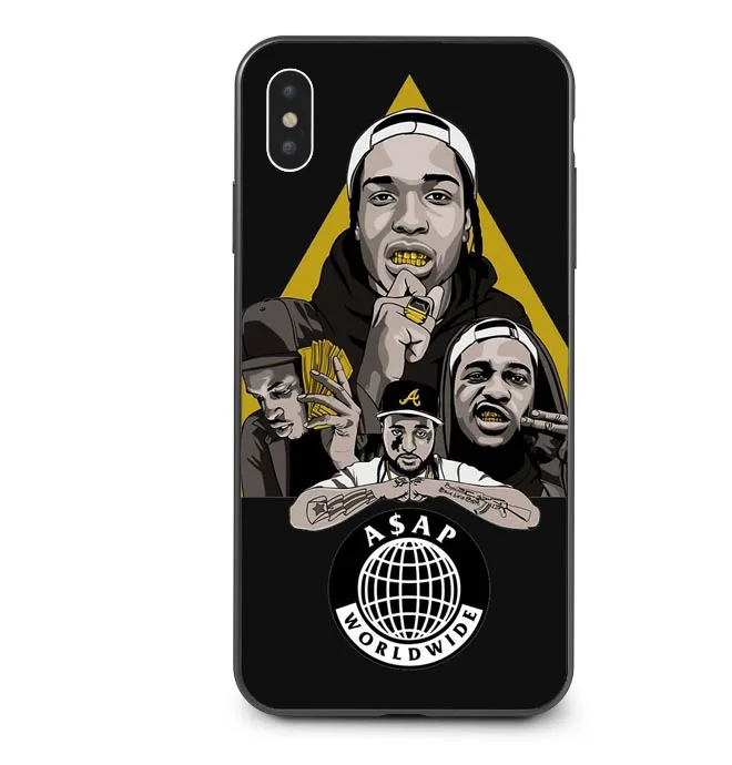ASAP Rocky Cool Rapper Черный Силиконовый ТПУ чехол для телефона чехол для iPhone 5 5S SE 6 6splus 7 7Plus 8 8 Plus X XS MAX XR 5,8 6,1 6,5 - Цвет: TPU