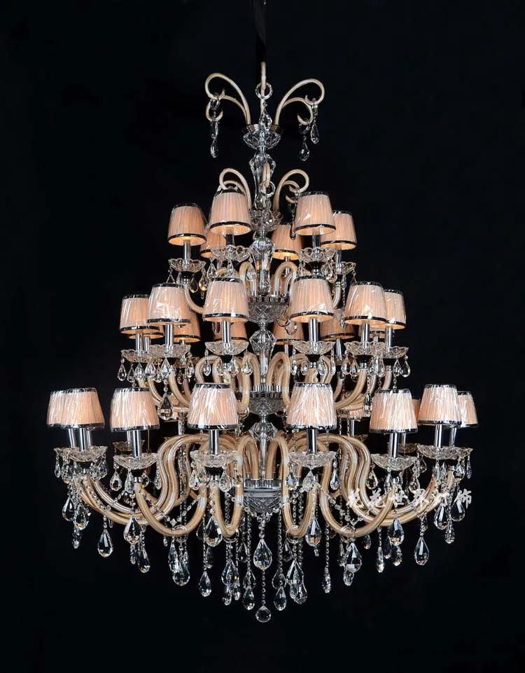 Современная светодиодная Люстра для гостиной 30 шт. Большая хрустальная лампа