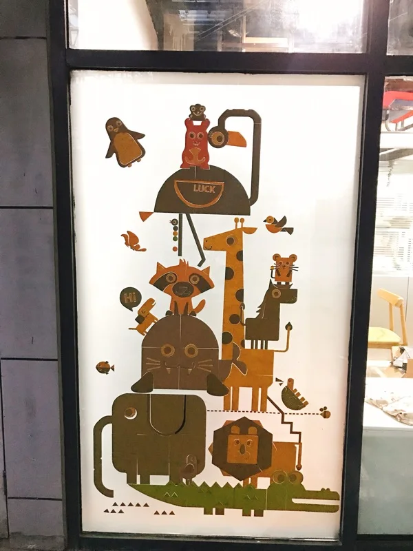 Счастливые Животные Лев Пингвин дизайн DIY акриловые настенные наклейки детская комната Детский сад настенные украшения