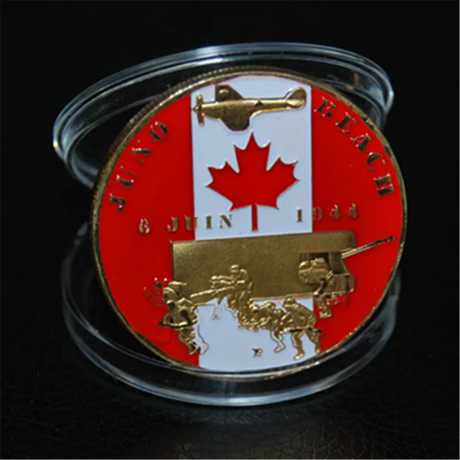 Фото Free Shipping 1pcs/lot Canadian maple leaf gold coin 1944.6.6 Juno Beach Дом и сад Free Shipping 1pcs/lot Canadian maple leaf gold coin 1944.6.6 Juno Beach Дом и сад