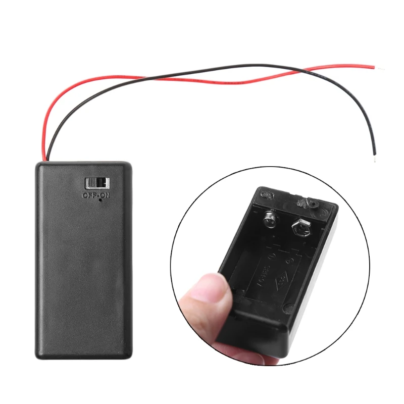 DIY 9V Battery Holder Box Storage Case Container With Cable ON/OFF Toggle Switch |