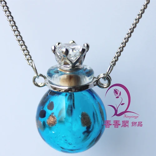 1 шт. духи из муранского стекла ожерелье в форме бутылки аромата флаконы для