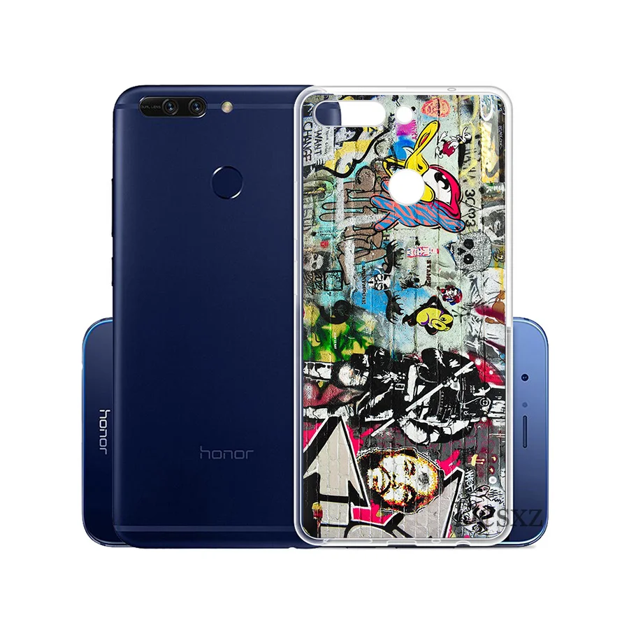 Чехол для телефона с граффити Huawei Honor 6A 7A 7C 6C 7X Pro 8 8X 9 10 Lite Play|Чехлы-накладки| |