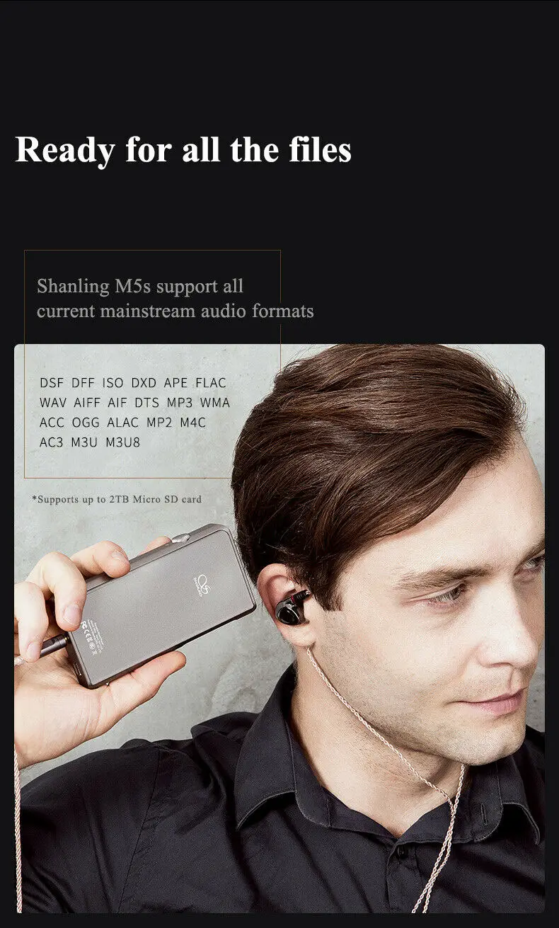 MP3 музыкальный плеер SHANLING M5s Hi-res Bluetooth WiFi без потерь Hifi DAC FlAC WAV DSD портативный воспроизводительный высококачественный звук