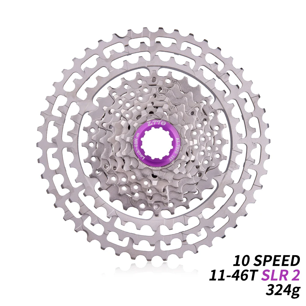 

MTB 10 Speed 11-46T SLR 2 Bicycle Cassette HG 10s Hollow Freewheel 46T CNC 10v k7 For Mtb XX X0 X9 X7 M610 M781 M786
