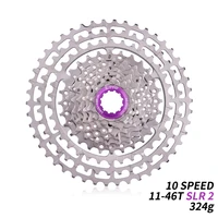 mtb 10 speed 11 46t slr 2 bicycle cassette hg compatible 10s hollow freewheel 46t cnc 10v k7 for mtb xx x0 x9 x7 m610 m781 m786