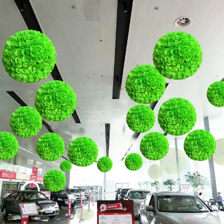 Новый Диаметр 20 ~ 28 см Искусственный цветок Шелковый розовый шар для свадьбы