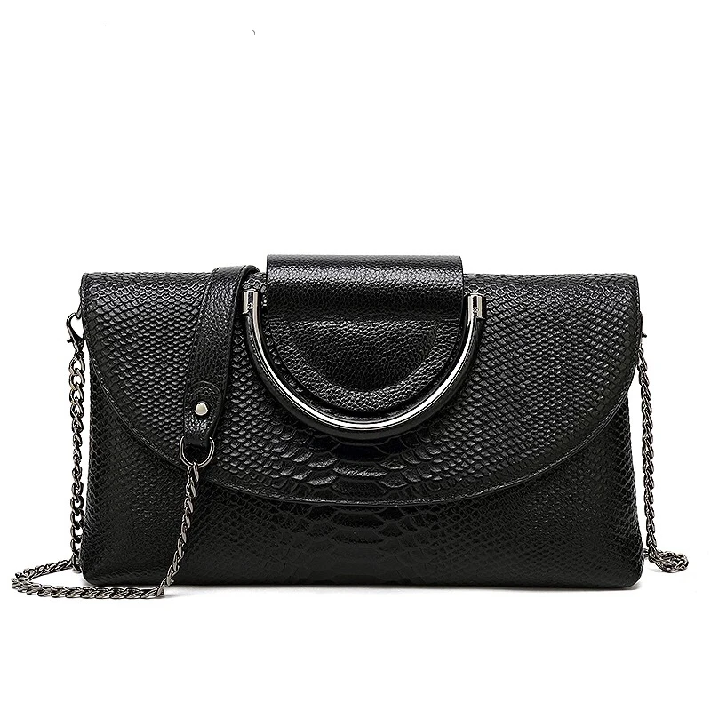 Womens Genuine Leather Handbags 2019 New Style Chains Clutches Ladies CrossBody Shoulder Messenger Bags Purses And | Багаж и сумки