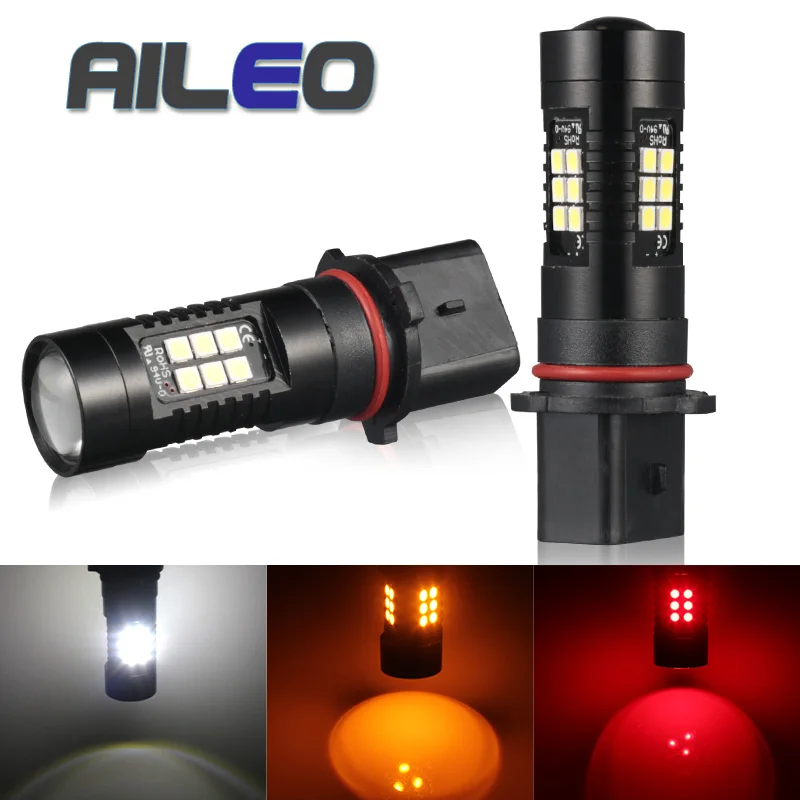 AILEO 2 шт. автомобильные P13W PSX26W светодиодные SP13W SH24W дневные ходовые огни 3030 21SMD 6000k