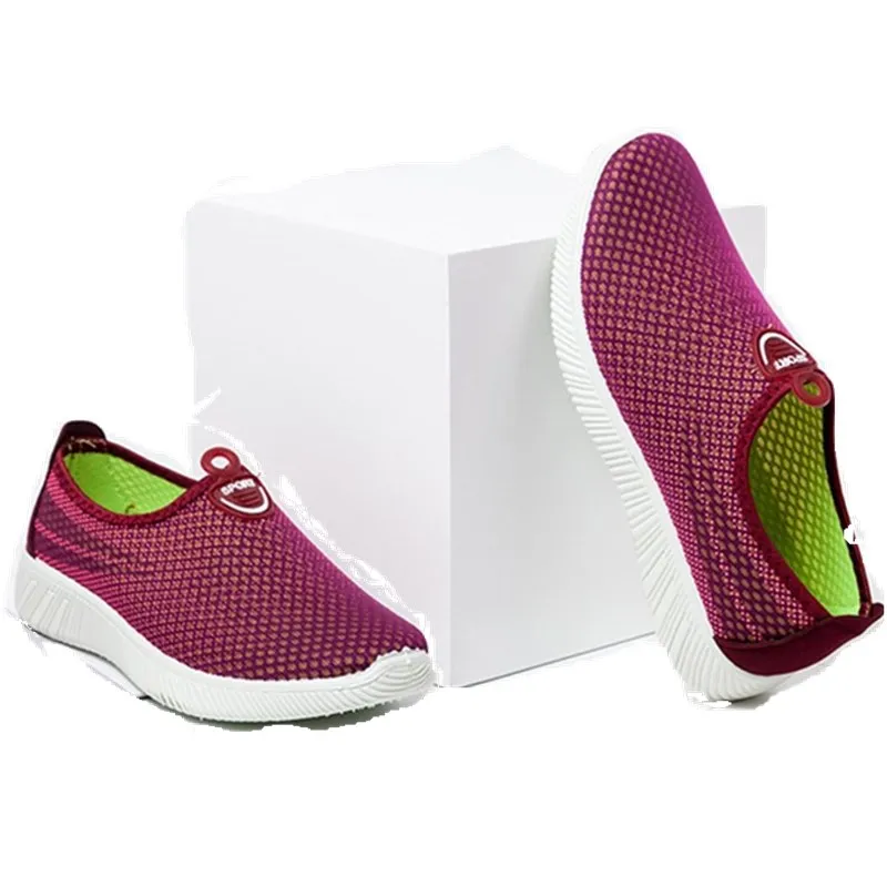 Летняя дышащая сетчатая обувь для женщин удобная недорогая повседневная женская