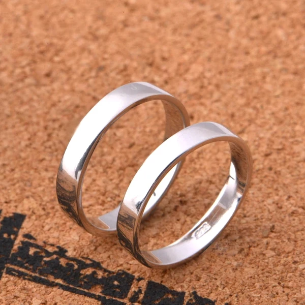 Мужские и женские парные кольца Almei недорогие серебряные Nuevos Anillos ювелирное
