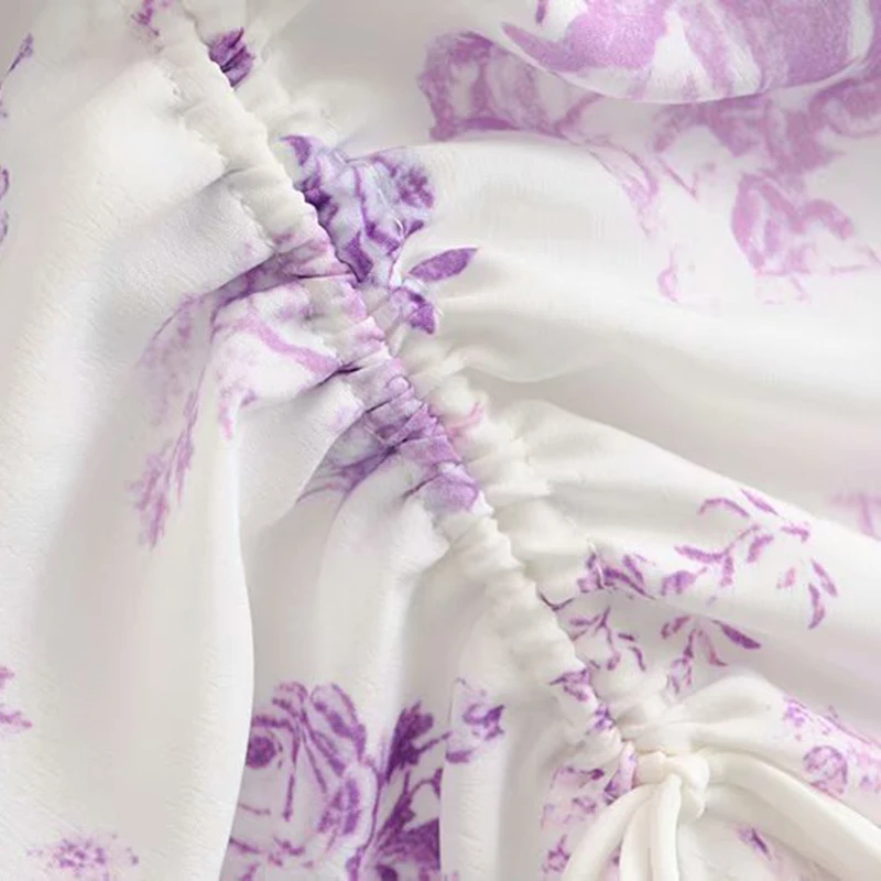 Шикарное вечернее мини платье с цветочным принтом 2019 женские кружевные буфы на