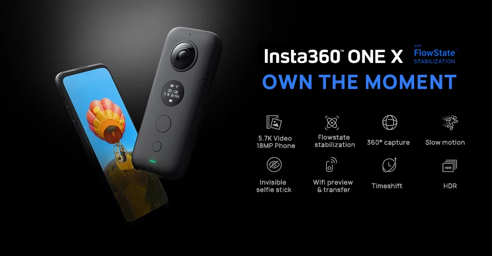 Insta360 EVO 5,7 K видео 3D видеокамера для панорамной Insta 360 Камера для андроид iPhone XS/XS Max/XR/iPhone X/8/8 Plus/7/7 plus/6s/6s Плюс/SE