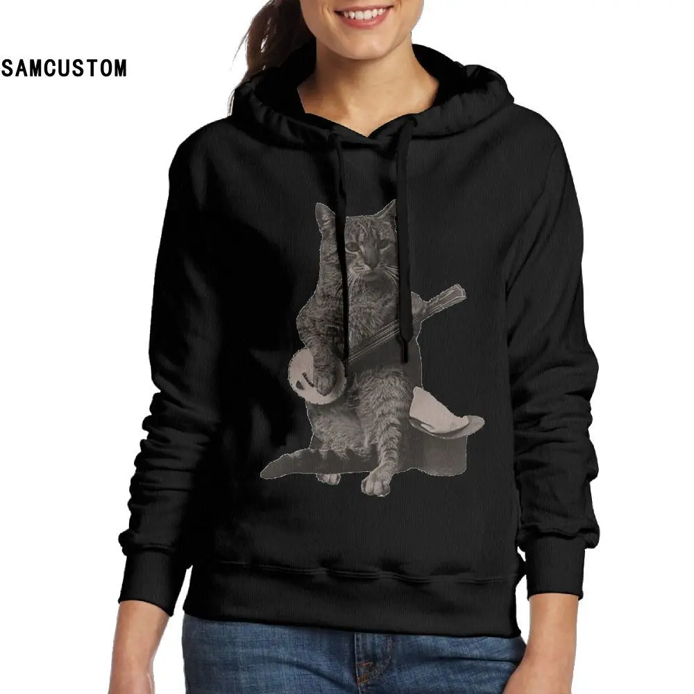 SAMCUSTOM игра гитара Кот 3D печать модная Толстовка для женщин дамы толстовки и без