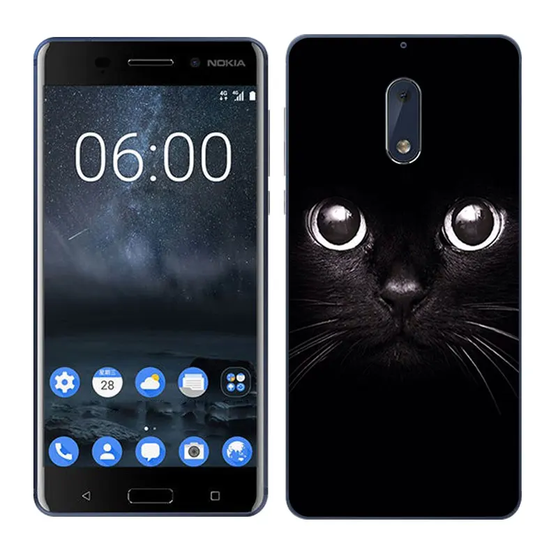 Чехол для Nokia 6 шесть мягких силиконовых чехлов из ТПУ чехол Blaze Painted Защитные