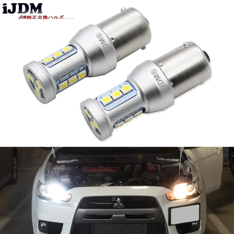 IJDM CANbus Ксеноновые белые 21 SMD 1156 светодиодные лампы для 2008 2014 Mitsubishi Lancer или Evolution X