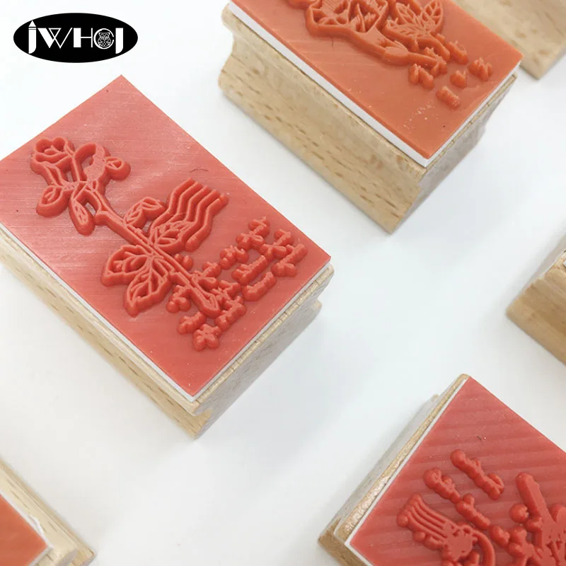 1 шт. натуральные травы завод Серия деревянный штамп деревянные и резиновые