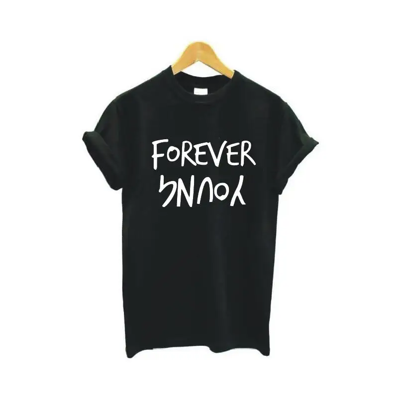 Женская футболка с коротким рукавом Forever Young летняя повседневная хипстерская