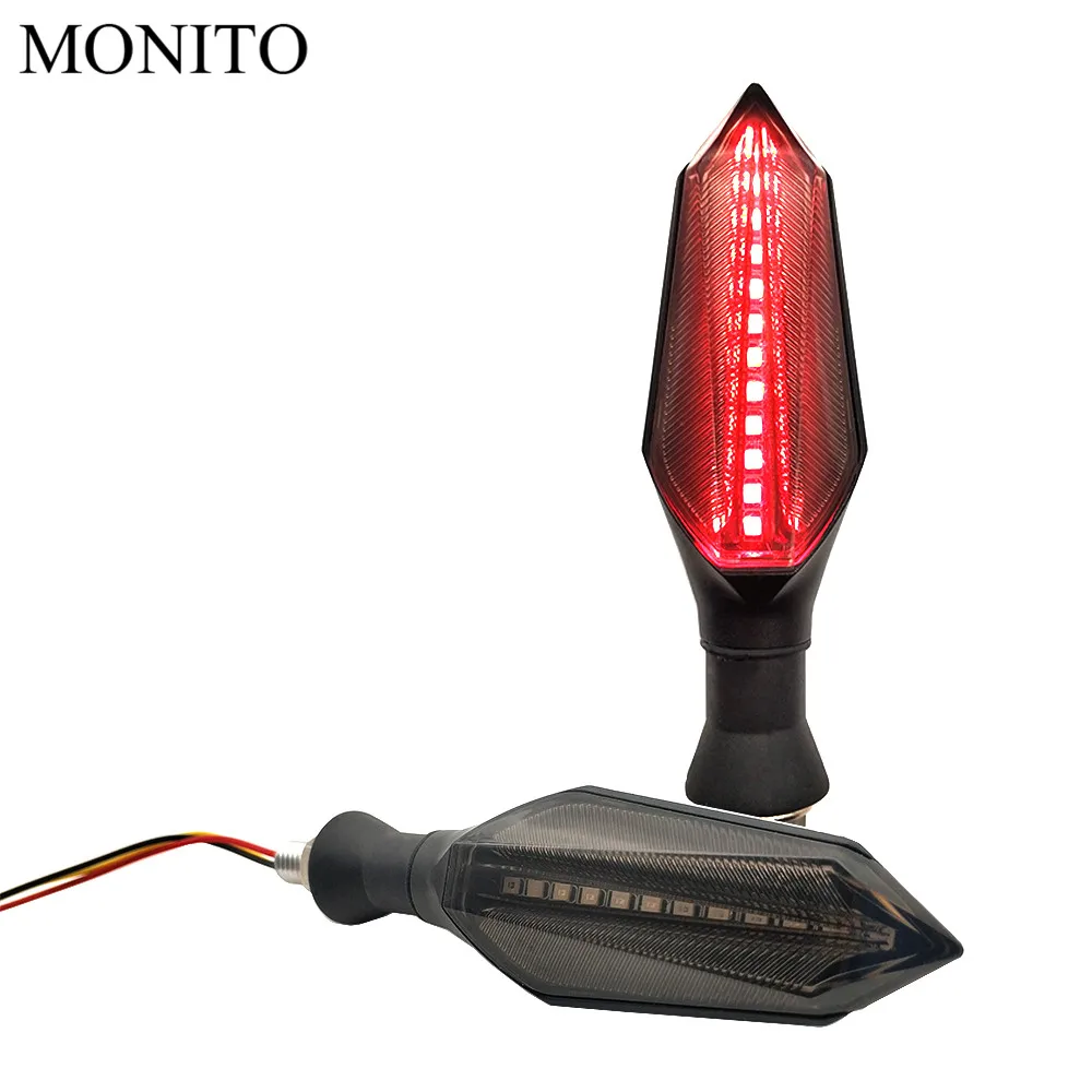 Red Мотоциклетные поворотные сигнальные огни Led Сигнал сигнальные фары лампы для YAMAHA ys Female; 150 tmax 530 tdm 850 fz6n mt10 c8 nmax 155 fazer8 - Цвет: Red