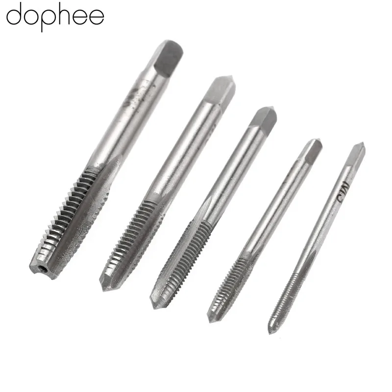 Dophee 5 шт. станок из быстрорежущей стали спиральная точка прямая рифленая резьба