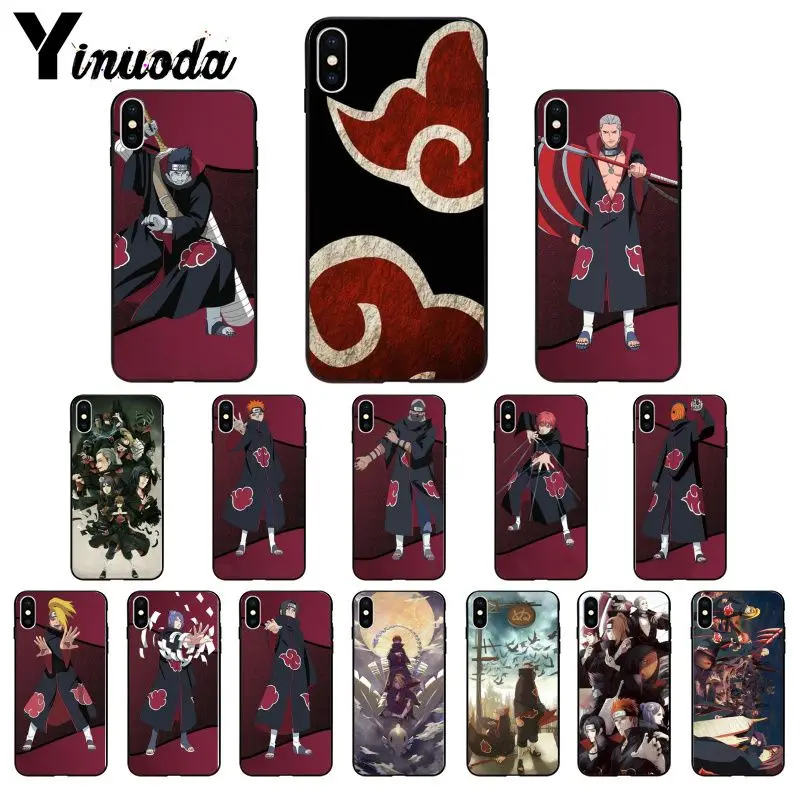 11pro MAX Наруто AKATSUKI пользовательские фото мягкий чехол для телефона iPhone 8 7 6 6S Plus 5 5S