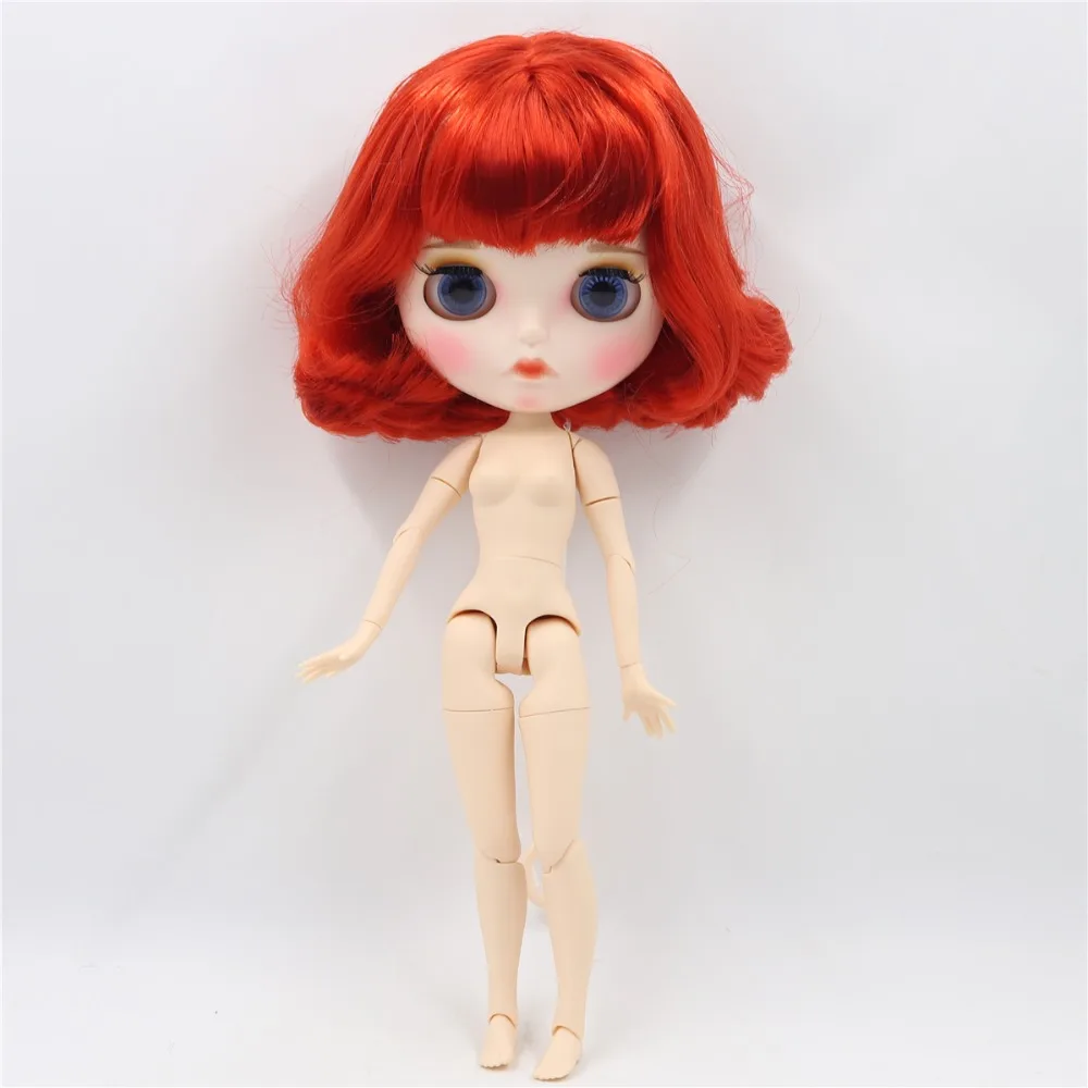 Ледяная кукла DBS blyth 1/6 bjd белая кожа сужение тела короткие красные волосы новое