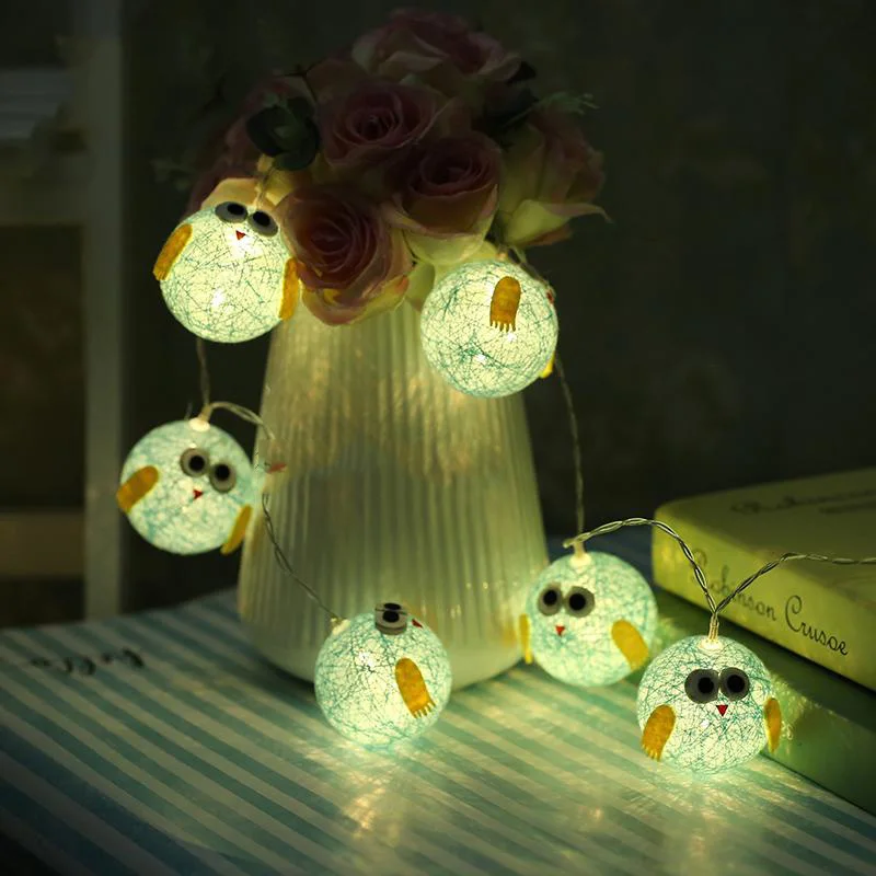 Panda сказочные огни животное контактный шар 20 Светодиодная лампа Navidad струнные Огни праздничного освещения спальни дома люсис привело decoracion