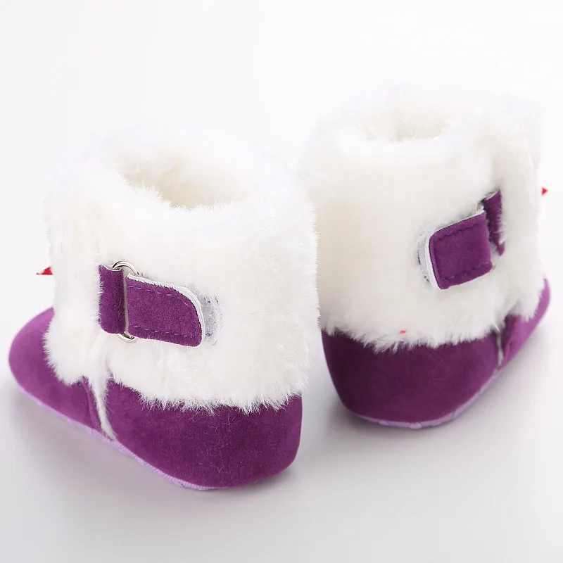 

Fashion Baby Girl Boots Infants Warm Shoes Soft sole anti-slip Fur Wool Baby Girls Booties Baby Shoes For Newborns