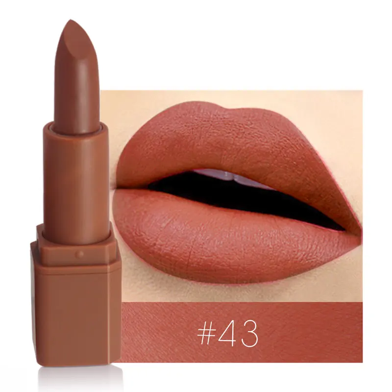 43 32# Miss Rose, Новые матовые помады, женские сексуальные красные губы, цветная косметика, Batom, водостойкая, стойкая, Обнаженная помада, макияж - Цвет: 43