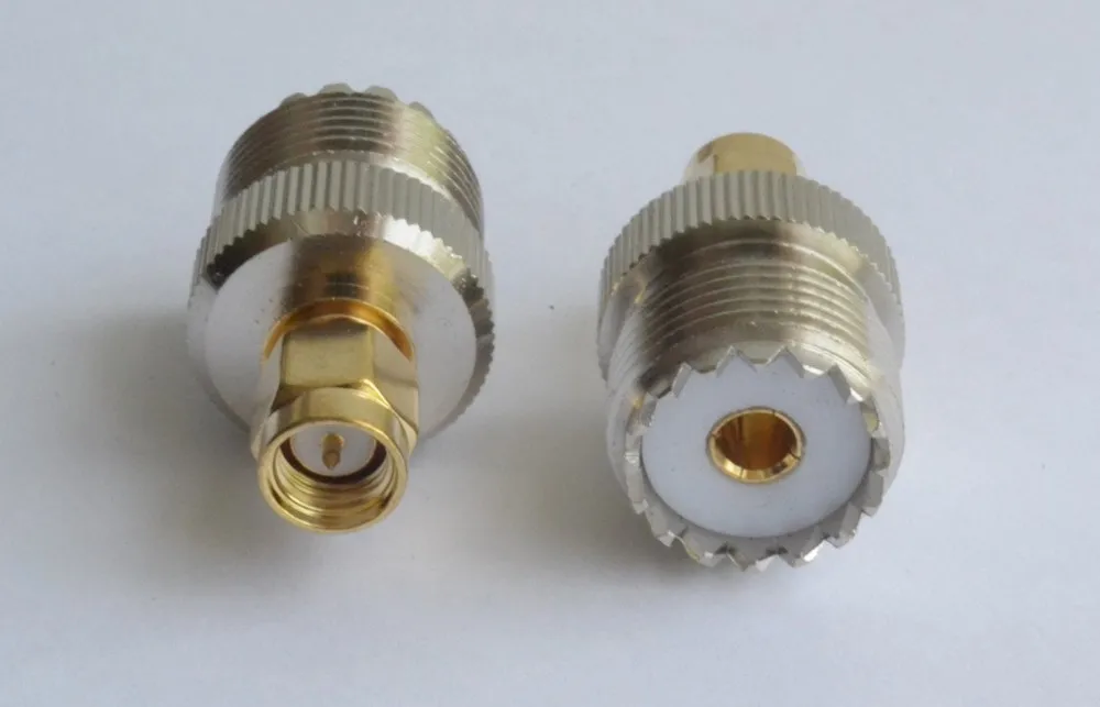 

20PCS copper UHF female SO-239 SO239 jack to SMA male plug RF Connector Pure Brass Coaxial Adapter