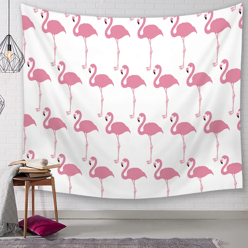 Богемный гобелен полиэстер ткань Фламинго Настенный декор шторы плюс покрытие