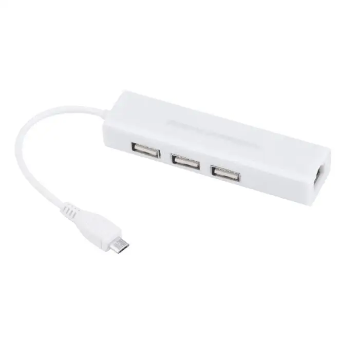 Микро USB для сети LAN Ethernet RJ45 адаптер с 3 портами USB 2,0 концентратор адаптер#5