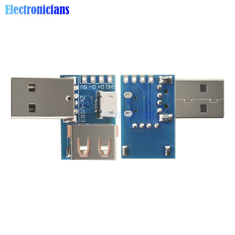 USB конвертер Стандартный мама к папа Micro 4P клеммный адаптер плата 2 54