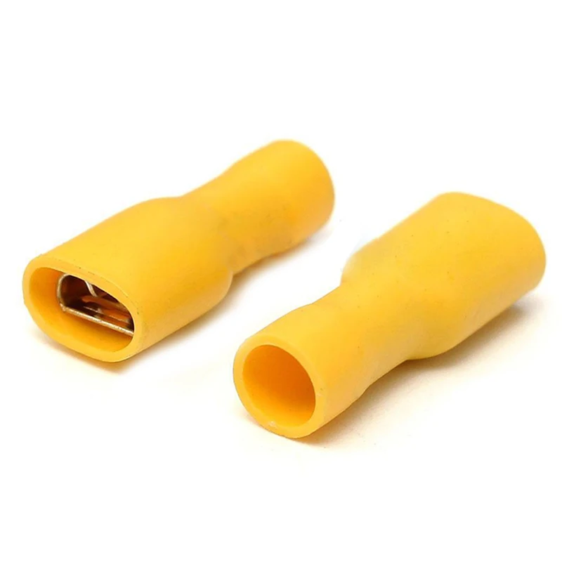 100 шт изолированные обжимные лопаты терминал провода кабель разъем женский