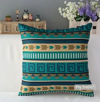 Сине зеленый цвет искусственная наволочка диван украшение для дома|Наволочки| |