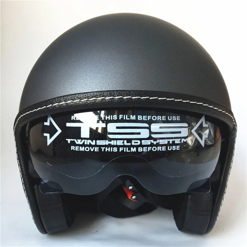 

WANLI Retro Motorcycle Helmet 3/4 Open Face Helmet Chopper Vintage Helmet Casco Moto Capacete Motocross Casque XS 53-54