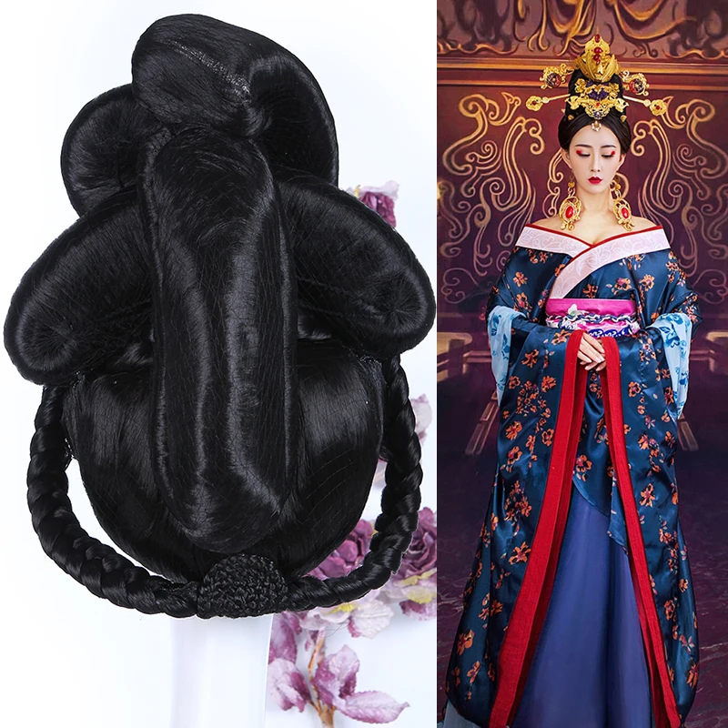 Tang Dynasty Princess Empress Hair wig and Accessories for TV Plat Gong Xin Ji | Ties