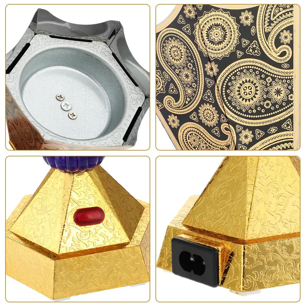 1 шт. легированная электрическая горелка ладана шестиугольная Солнечная Луна