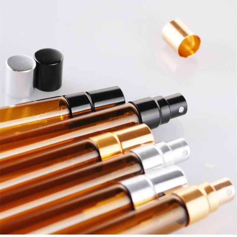 10ML amber Plastic Spray bottle Emtpy Perfume Refillable brown F20172697 | Красота и здоровье