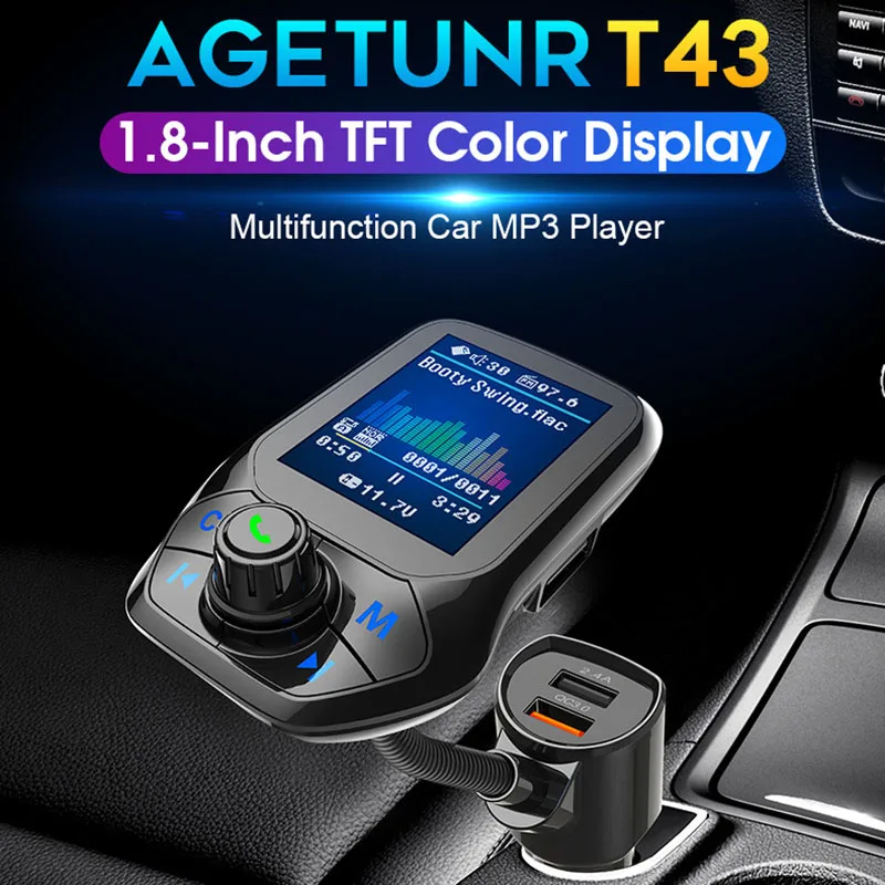 Новинка Автомобильный Bluetooth FM передатчик MP3 плеер беспроводной радиоадаптер USB