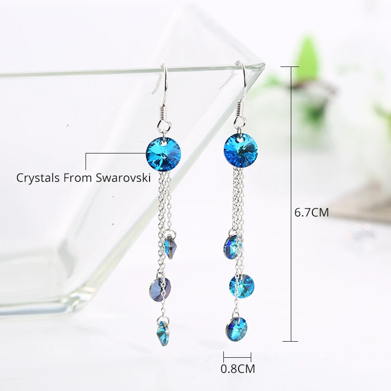 Богемные висячие серьги-кисточки BAFFIN с кристаллами от Swarovski цветные бусины