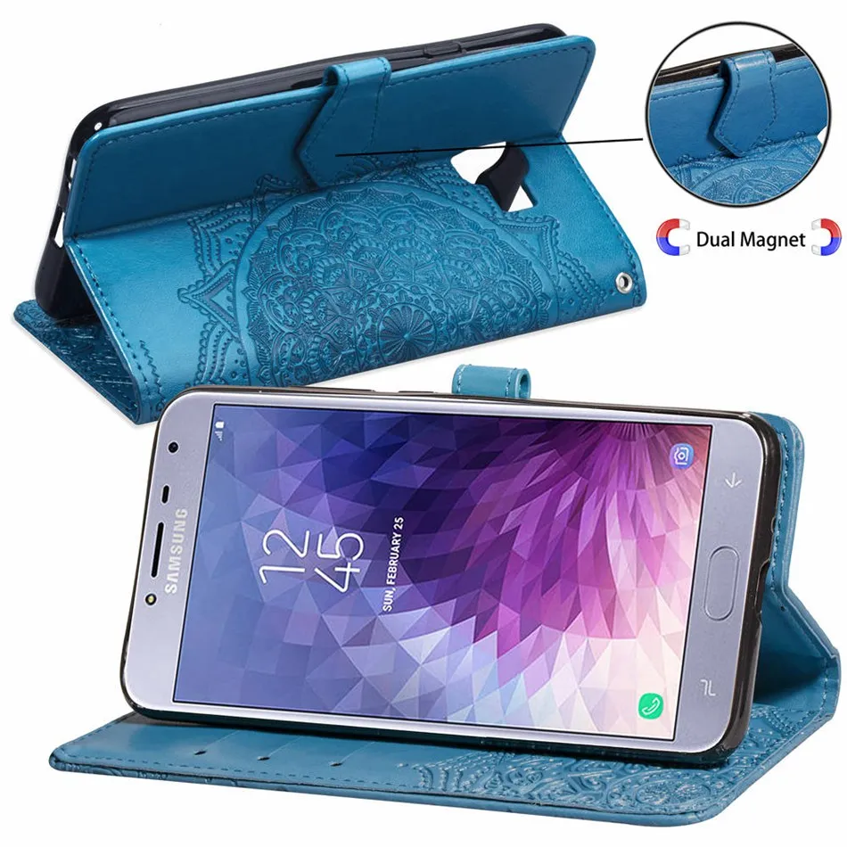 Чехол Кошелек из искусственной кожи с откидной крышкой для Samsung Galaxy J6 2018 чехол