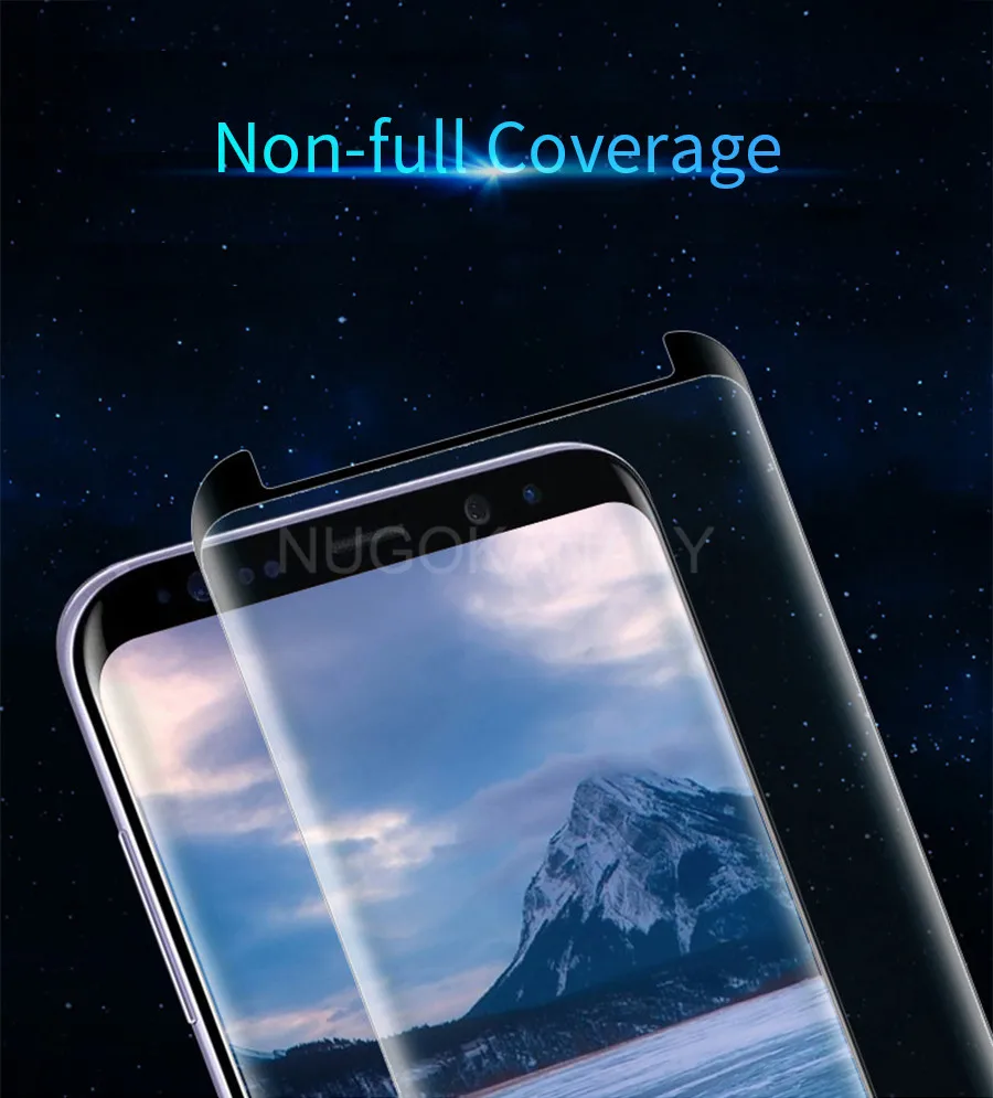 Накладка 3D изогнутая защитная пленка из закаленного стекла для Samsung Galaxy S8 S9 Plus Note 8