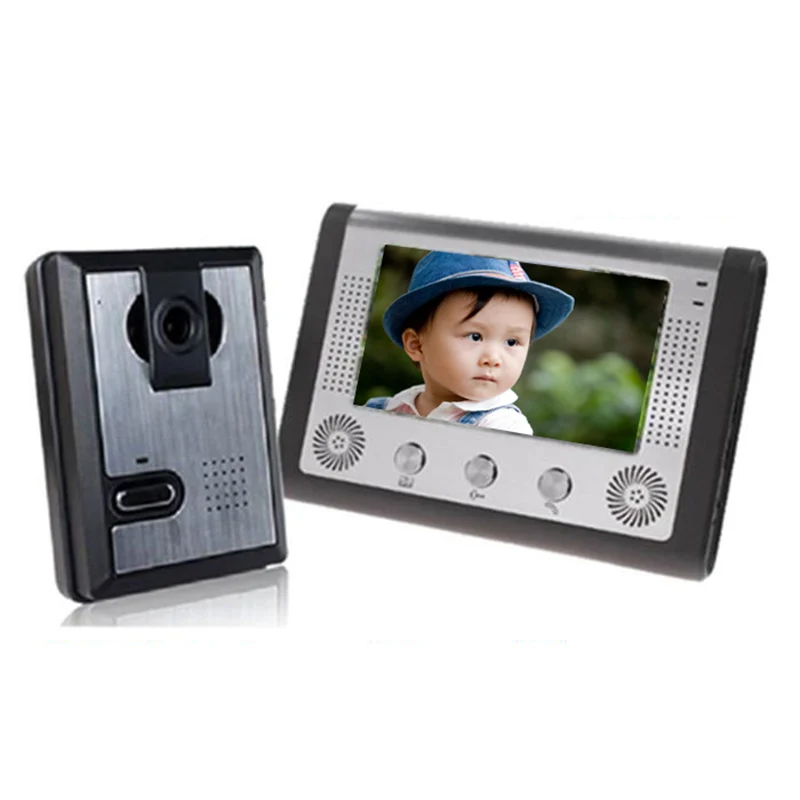 

Home security 7" hand-free color multi apartment video intercom system