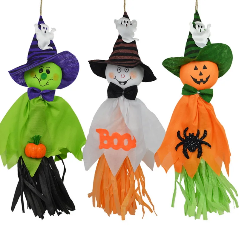 Very Funny Happy Halloween Decoration Terrible 36*17cm Ghost Pull Flower For Store Pub Kindergarten Haunted House Decorative | Дом и сад