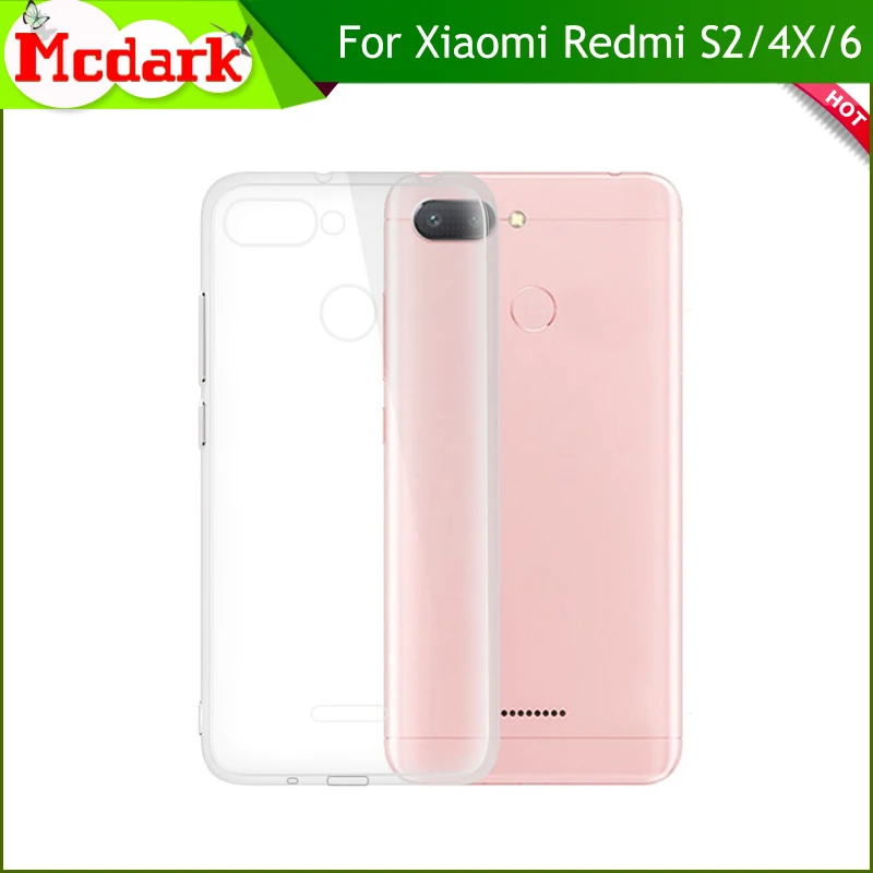 Силиконовый чехол для Xiaomi Redmi S2 4X 6 защитный из ТПУ смартфона мобильный