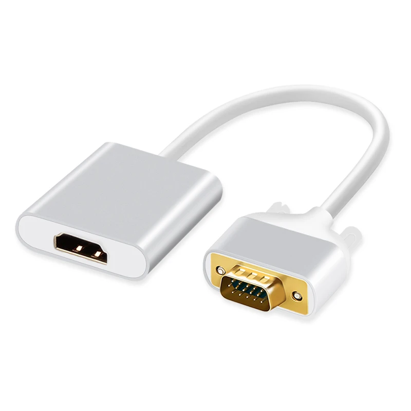 VGA к HDMI Кабель адаптер аналоговый цифровому Видео Аудио конвертер Выход 1080P HD 3 5