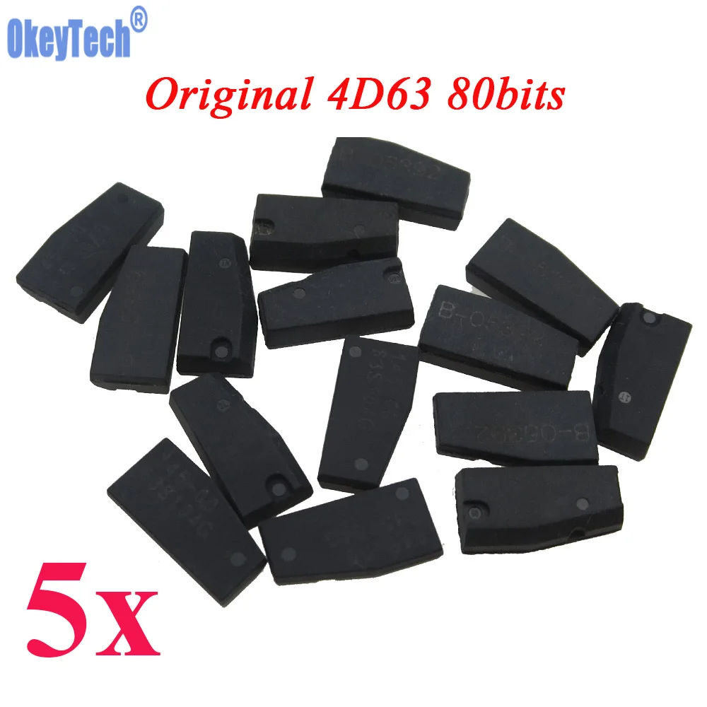 OkeyTech 5 шт./лот оригинальный ID83 4D63 80bit чип для Ford Mazda ID4D63 карбоновый Автомобильный