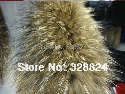 Новинка высокое качество натуральный цвет воротник из натурального меха енота
