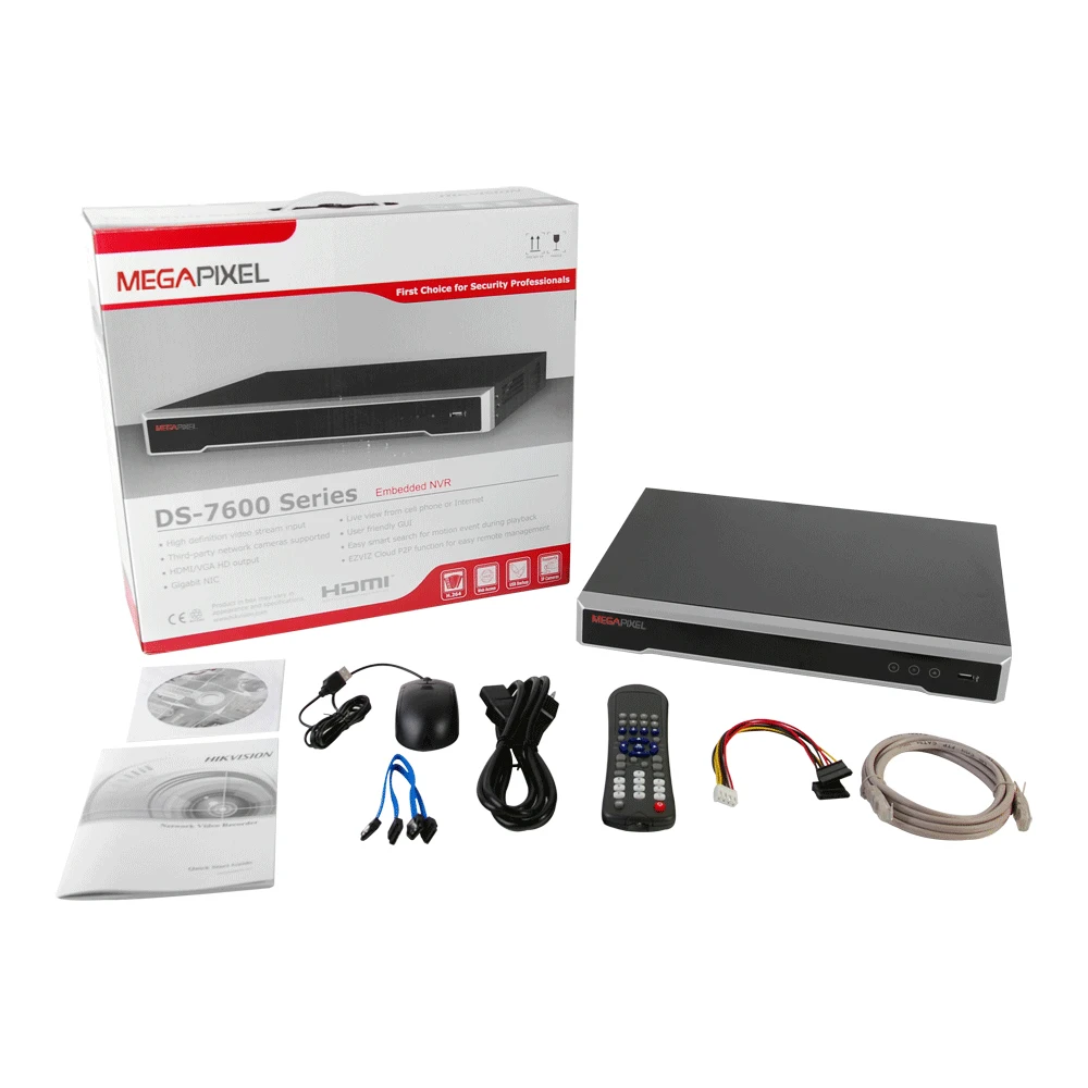 Hikvision 4K NVR DS 7608NI i2/8 P 8ch poe cctv видео рекордер Встроенный Plug & Play DVR видеокамера 12mp ip
